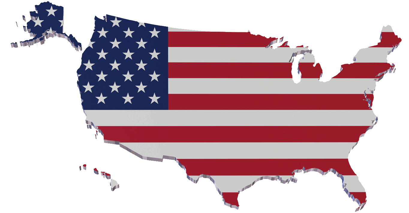 US flag Map